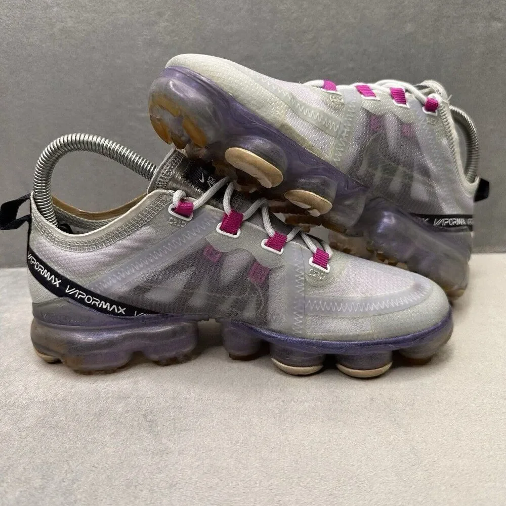 Nike Vapormax White and Pink Athletic Shoes - Picture 5 of 8